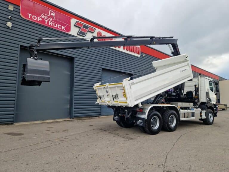 RENAULT K440 Double-Tipper + Crane