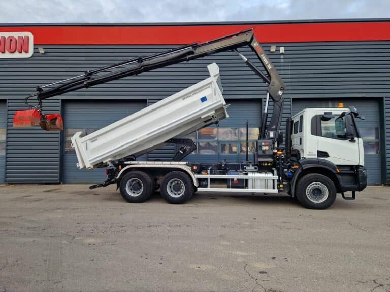 IVECO X-WAY 480 BI-BENNE + GRUE / INTARDER