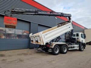 IVECO X-WAY 480 BI-BENNE + GRUE / INTARDER