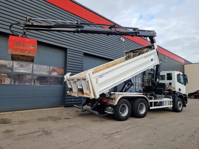 IVECO X-WAY 480 BI-BENNE + GRUE / INTARDER