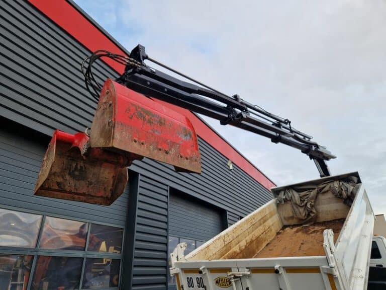 IVECO X-WAY 480 BI-BENNE + GRUE / INTARDER