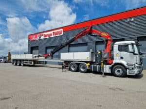 MAN TGS 33.510 + FAYMONVILLE PLATEAU RIDELLES EXTENSIBLE